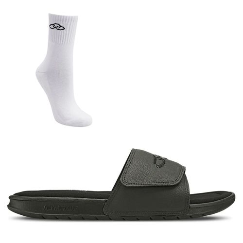 Kit Olympikus 1 Chinelo Melbourne e 1 Meia de Cano Médio Masculina