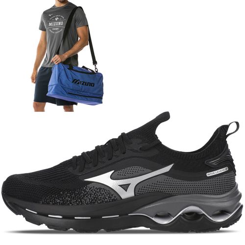 Kit 1 Tênis de Corrida Masculino Mizuno Wave Legend 3 e 1 Mala de treino Master