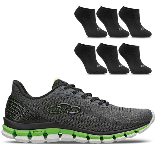 Kit 1 Tênis Olympikus Estilo 2 e 06 Pares de meia invisível