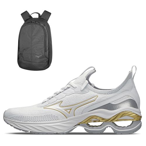 Kit 1 Tênis Mizuno Wave Invictus 4 e 1 Mochila Fun New