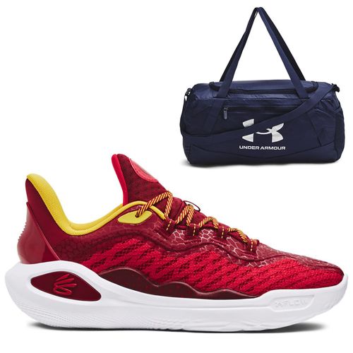 Kit 1 Tênis de Basquete Under Armour  Curry 11 Bruce Lee Fire e 1 Mala Undeniable 5.0