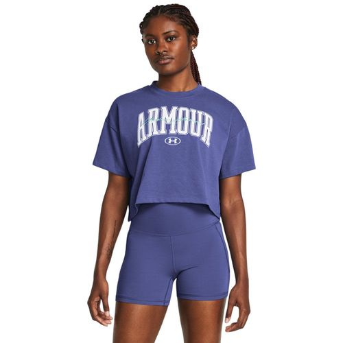 Cropped de Treino Feminino Under Armour Heivyweight Scripted Wordmark