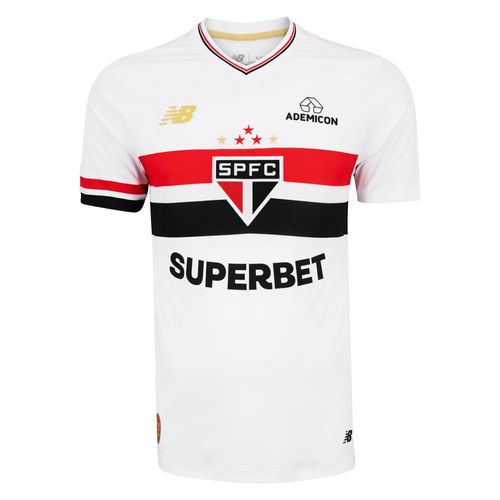 CAMISA NEW BALANCE SÃO PAULO F.C I 2025 MASCULINA - TORCEDOR