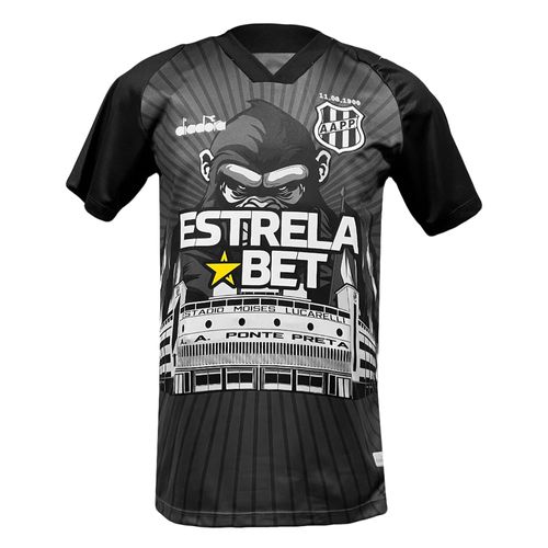 CAMISA DE GOLEIRO DIADORA PONTE PRETA III 2024 MASCULINA - FAN